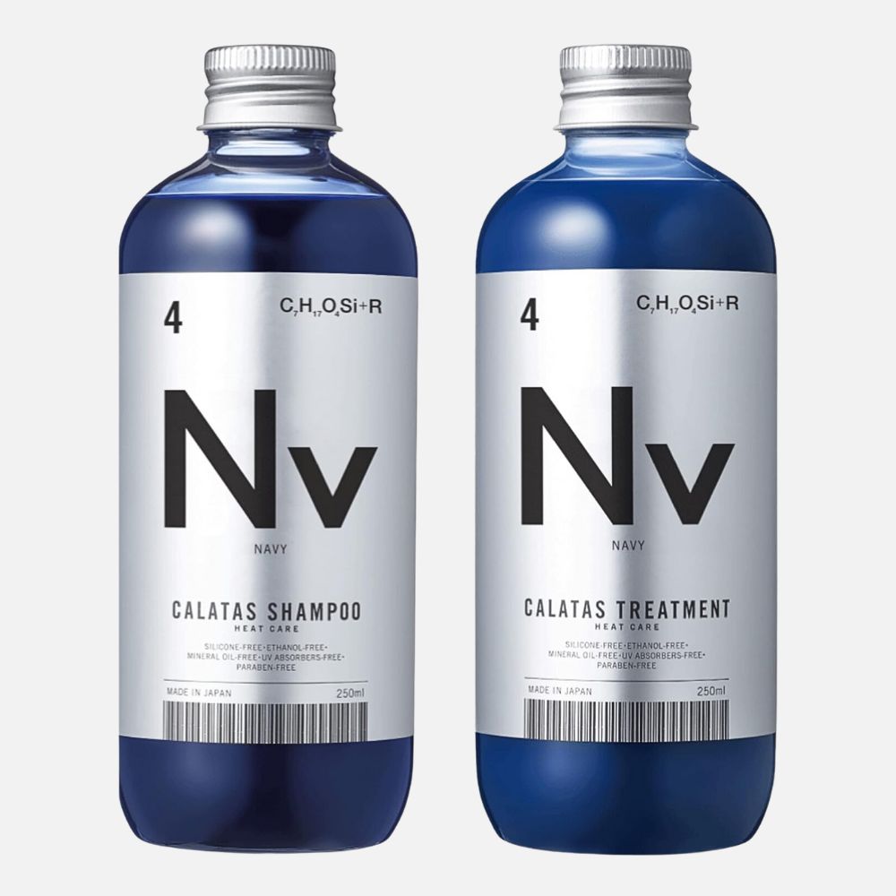 シャンプー + トリートメント ヒートケアセット Nv(ネイビー) 250mL セット カラタス | CALATAS｜メンズコスメ通販  M-COSME（エムコスメ）